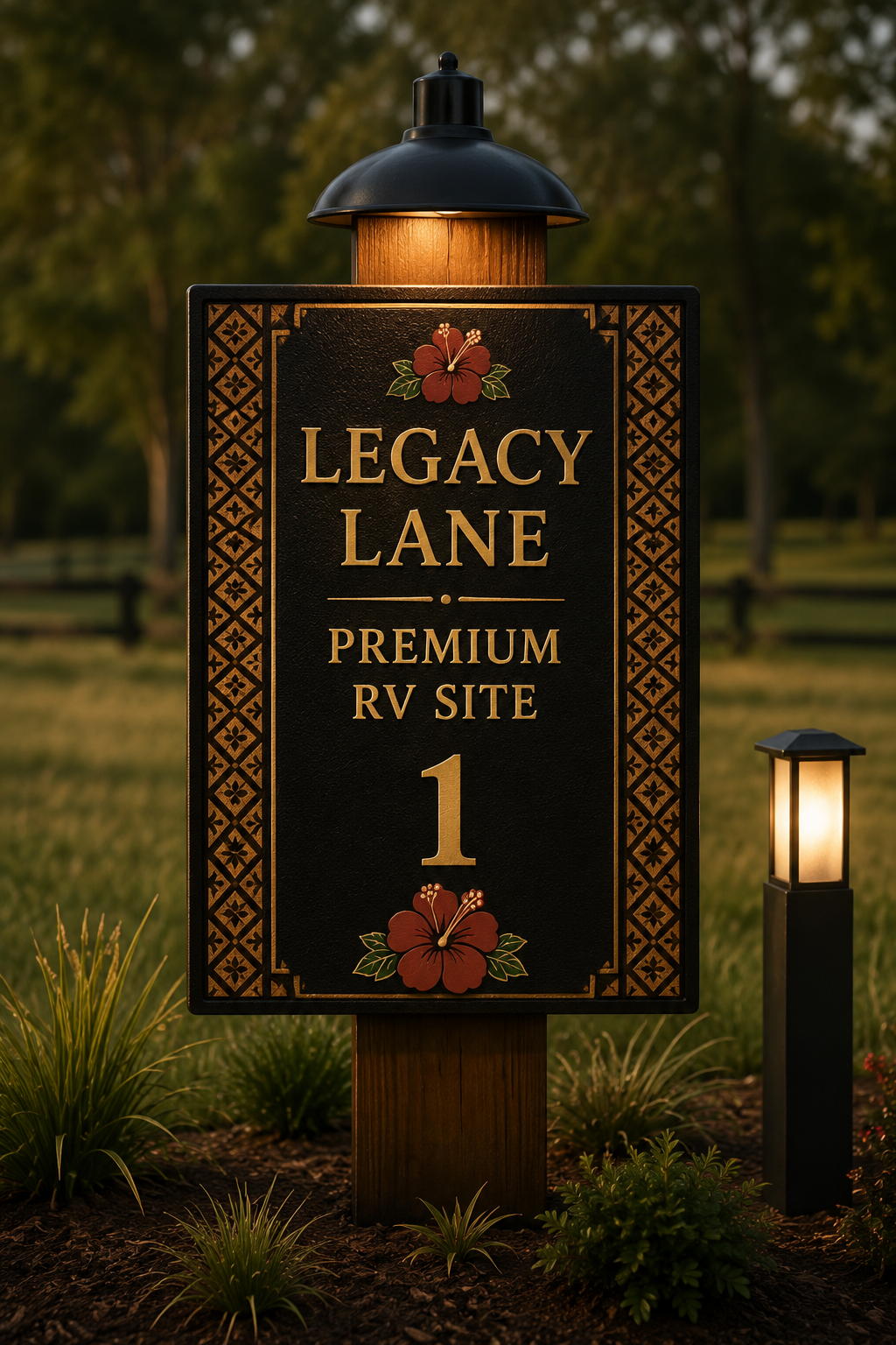 Legacy Lane — site imagery on the HMT Heritage Retreat property.